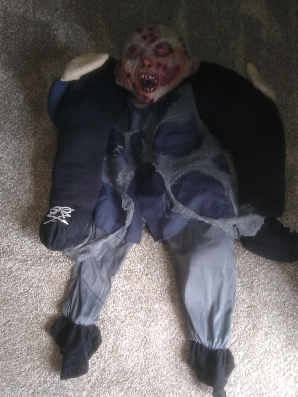 Zombie  Costume - Black and Gray Horror Outfit